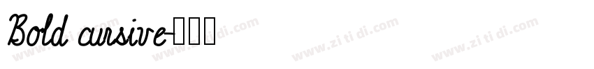 Bold cursive字体转换